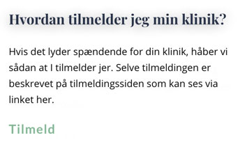 Hvordan tilmelder jeg min klinik?